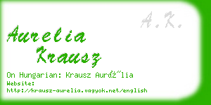 aurelia krausz business card